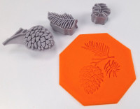 Sada razidel VÁNOČNÍ VĚTVIČKA SE ŠIŠKOU 991 (3 kusy v sadě)